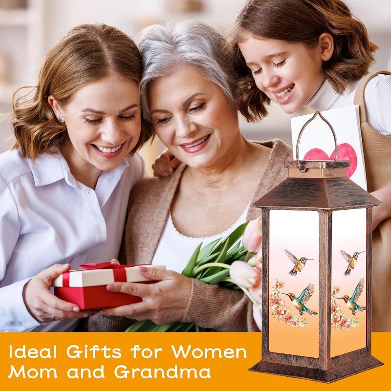 Doogarden Solar Lantern Outdoor Waterproof Hummingbird Garden Decor Birthday Gifts for Women Mom and Grandma Solar LED Plastic Decorative Hanging Light for Yard(Hummingbird ) - Image 2